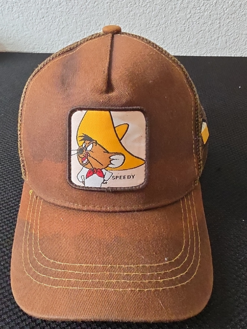 Goorin Bros Brown Kids' Cap with Yellow Speedy Patch